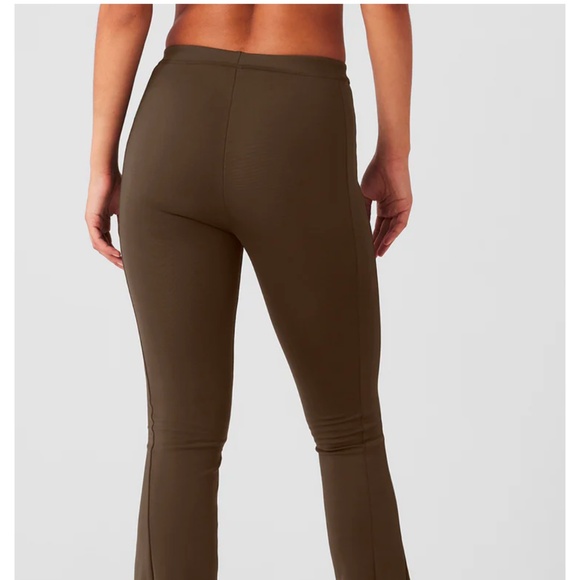 New ALO Yoga High-Waist 7/8 Zip It Flare Legging Limited Espresso - Picture 3 of 6